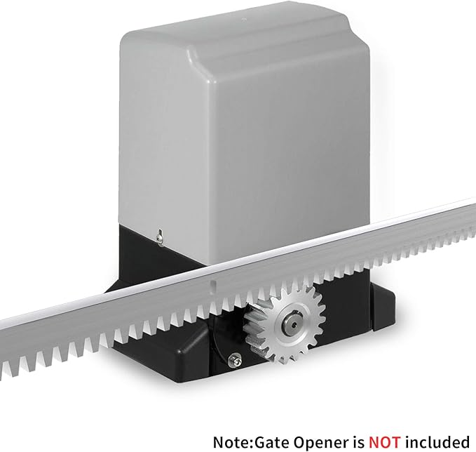 Blütezeit Galvanized Steel Gear Rack 8mm Thickness 1.64ft 2 Pieces Including Mounting Hardware Total 3.28 Feet Teeth Track for Sliding Gate Operator