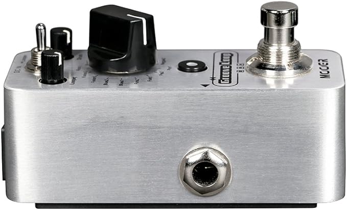 MOOER Groove Loop drum machine with 20 minute finder, 16 different drum grooves, 3 modes, play tempo for loop, record, practice with micro loop drum pedal, mini guitar jamming tool