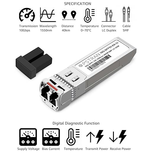 OPSTRAN 10GBASE-ER SFP+ Optical Transceiver Module Compatible with Brocade 10G-SFPP-ER 1550nm 40km DOM Duplex LC SMF