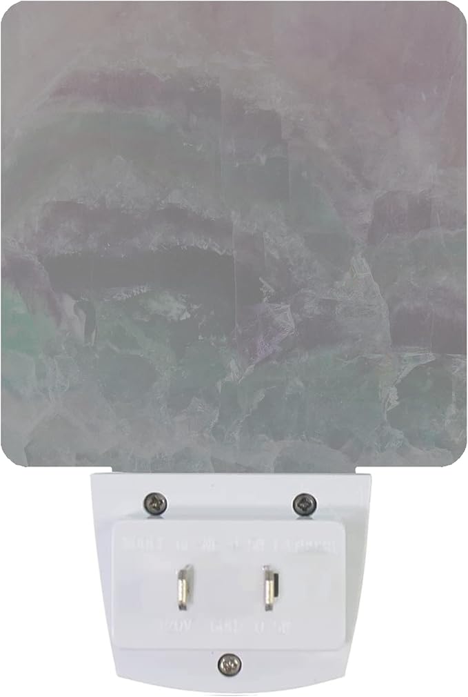 Smoaffly Color Pink Fluorite Crystal Stone Night Light Plug-in LED Nightlights Auto Sensor Night Lamp Dusk-to-Dawn Lamp Home Decor for Nursery Children Girls Boys