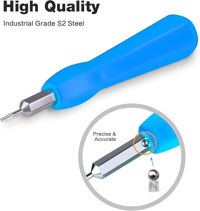 Video Screwdriver Bit Set for Battery and Wifi Access - Fits All Video Doorbell Models (Blue)