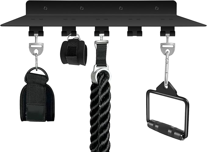 RIMLUFE fit for Tonal Accessories Shelf Organizer Gym Storage Rack Wall Shelves with Hooks, Floating Shelves Black Gym Equipment Storage Wall Decor for Home Gym T Lock Adapter Organizing