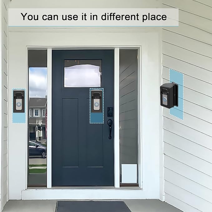 Anti-Theft Adjustable (30 to 140 Degree) Video Doorbell door mount Corner Mount Compatible with Video Doorbell 12/3/4,Video Doorbell Adjustable Mounting Bracket for apartment, rental, dorms