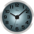 WallarGe Night Light Wall Clock for Bedroom - Silent Lighted up Wall Clock Glow in The Dark, Battery Operated Wall Clocks for Living Room/Kitchen, Easy to Read Large Digital Display, 12 Inch