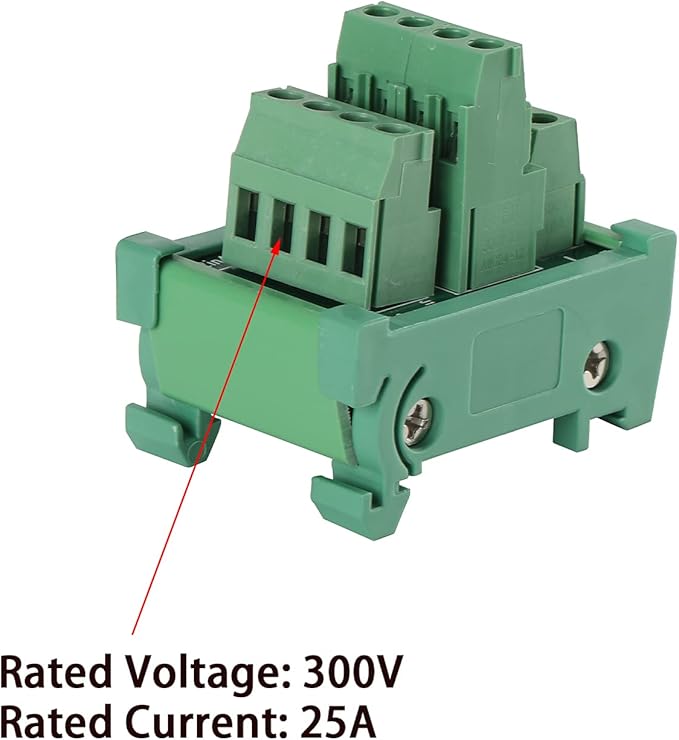 ANMBEST 2 in 4 Out Terminal Blocks Module, DIN Rail and Panel Mounting Power Distribution Breakout Board for PLC Power Amplifier