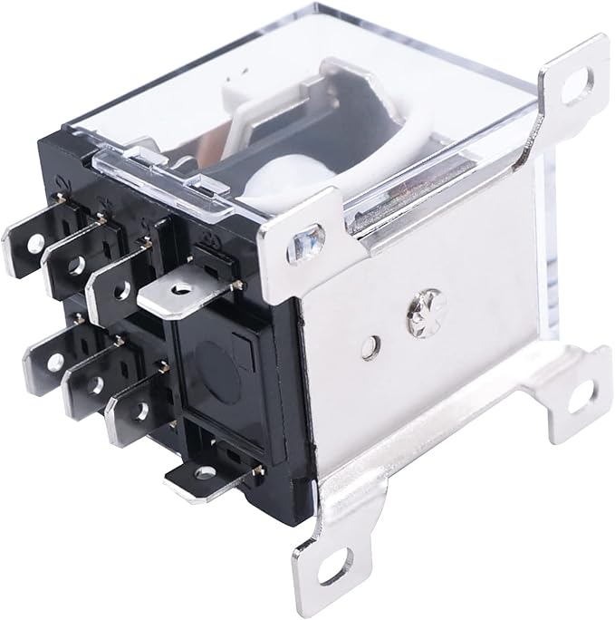 TWTADE/JQX-12F-2Z DC 24V Coil Voltage 30A DPDT 2NO+2NC General Purpose High Power Relay 8 Pin