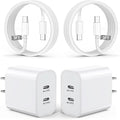 iPhone 17 Charger,2Pack Dual USB C Port Fast Wall Chargers Block with 3FT USB C to C Charger Fast Charging Cable Cord for iPhone 17/17 Pro Max/17 Pro/16 Pro Max/16 Plus/16E/15 Pro/15/iPad Pro/Air/Mini