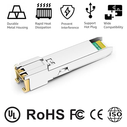 OPSTRAN 1000BASE-T SFP RJ45 Copper Transceiver Module Compatible with Arista SFP-1G-T 100m Cat5e/6 4 Pack
