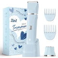 Risina Bikini Trimmer for Women - Body Hair Trimmer Shaver for Women's Grooming, Wet & Dry Use Groomer, Dusk Razor for Women, Ladies Electric Razors for Legs, Female Trimmer for Private Area, Blue