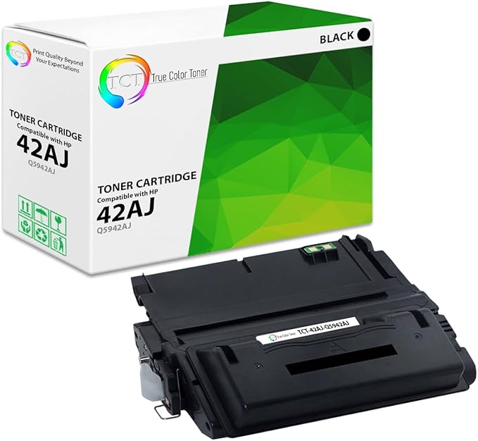 TCT 42AJ Jumbo Toner Cartridge - Compatible Replacement for HP 42AJ Q5942A Jumbo Yield Black Works with HP LaserJet 4240 4240N 4250 4250DTN Printers (15,000 Pages)