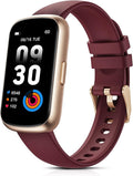 TIFOZEN Fitness Tracker for Women Men, Smart Watch Band with 24/7 Heart Rate Blood Oxygen Sleep Monitor, Calories Step Tracker Pedometer 3ATM Waterproof Activity Tracker for Android iOS, Wine Red