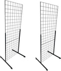 Only Hangers Heavy Duty 2' x 5.5' Gridwall Art Display Panel with EZ Slide-On Grid Legs - No Hardware or Tools Required - No Screws, Nuts, or Washers. (Set of 2)