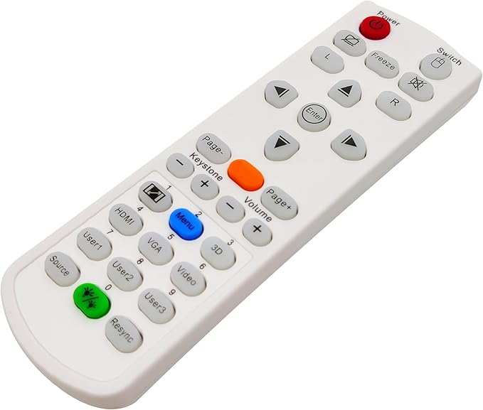 INTECHING BR-5080C Projector Remote Control for Optoma 4K550, EH415e, EH415ST, W319UST, W320UST, W330UST, W331, W341, W345, W355, W412, W416, W512, WU334, WU336, WU416, X345, X355, X412, X416, ZH403