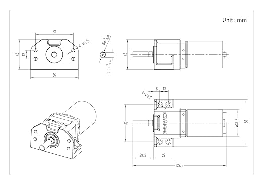 DC Planet Gear Motor(550KG.CM) 6v12V18V24v 200W High Torque Mini Metal Reduction Geared Motor for DIY Robot Rotating Table Door Lock Curtain Machine Gear Reducer Combo
