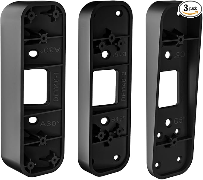 Adjustable Doorbell Angle Mount for Blink Video Doorbell 1st Gen and for REOLINK Video Doorbell WiFi Camera (30°+15°L/R+5°Up/Down Corner Wedge)
