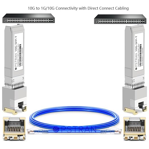OPSTRAN 10GBASE-T SFP+ to RJ45 Copper Transceiver Module Compatible with Fortinet FN-TRAN-SFP+GC FS-TRAN-SFP+GC 10G SFP+ 30m Cat6a/7 4 Pack