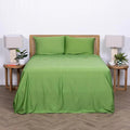 THE LAD COLLECTIVE 3.0 Queen Bedding Set - 4-Piece Bedset w/Fitted Sheet, Top Sheet & 2 Standard Pillowcases [Duvet Not Included] - Bamboo-Cotton - Colorado Collection Green