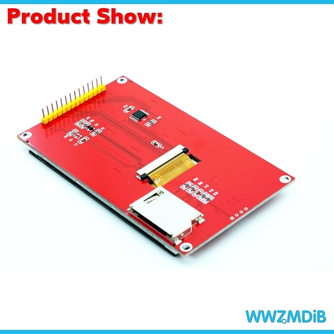WWZMDiB TFT LCD Touch Display Module SPI Interface for Arduino (4", 480x320, ILI9488)