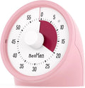 Visual Timer for Kids with Pause Button, 60-Minute Countdown Timer with Silent Operation, Desk Pomodoro Timer Kid Time Management Tools for Classroom, Office and Kitchen, Pink