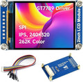 Waveshare 2inch LCD Display Module, Compatible with Raspberry Pi/Pi zero/Arduino/Esp32, with ST7789 Driver, 262K Color, IPS Screen, 240×320 Resolution, SPI Interface