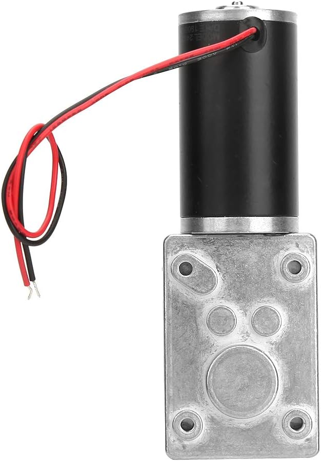 Reversible Gear Motor, 24V 8mm Shaft Gear Motor High Torsion Speed Reduce Electric Motor for Curtain Machine Advertising Equipment Window Opener Smart Device (100RPM)