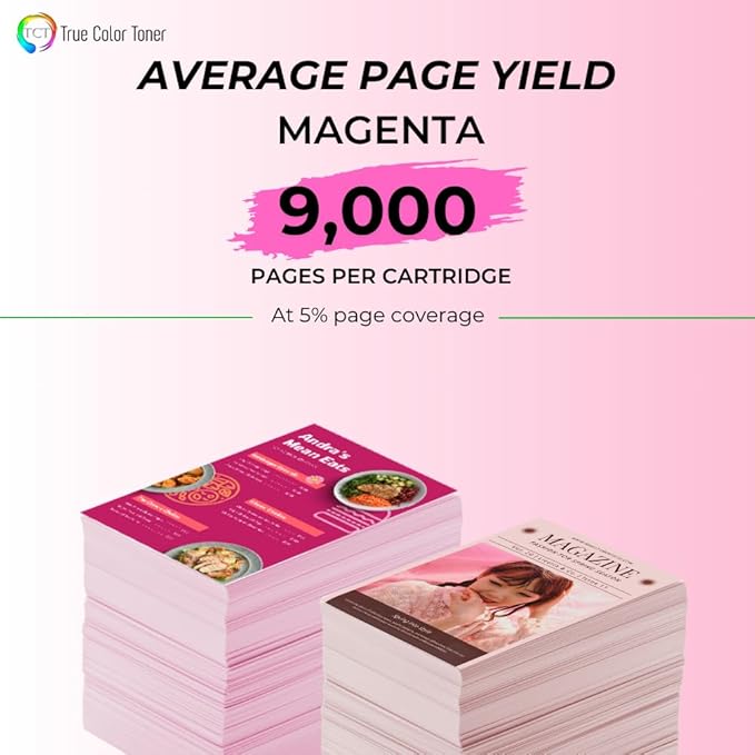 TCT TN810XL Magenta Toner Cartridge - Compatible Replacement for Brother TN-810XL Magenta High Yield Works with Brother HL‐L9410CDN L9430CDN EX470W MFC‐L9610CDN L9630CDN Printers (9,000 Pages)
