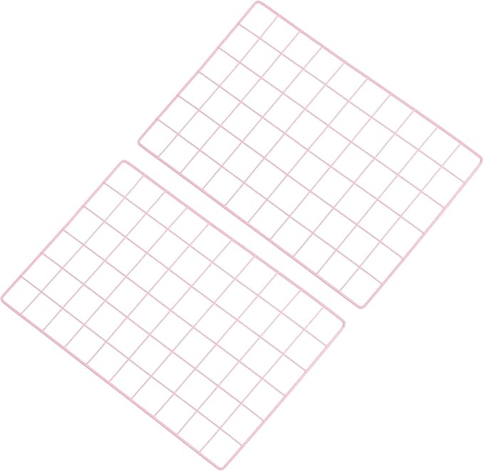 PATIKIL 12"x20" Wire Grid Panel, 2 Pack Board Photo Pictures Memo Display Grid Panels Hanging Organizer Wall Decorative Panel for Home Office Wedding, Pink