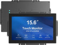 High Brightness 15.6 Inch Industrial Outdoor Open Frame Touch Screen Monitor Wall Mount Embedded Touch Monitor - VGA+HDMI+DVI Port - 16:9