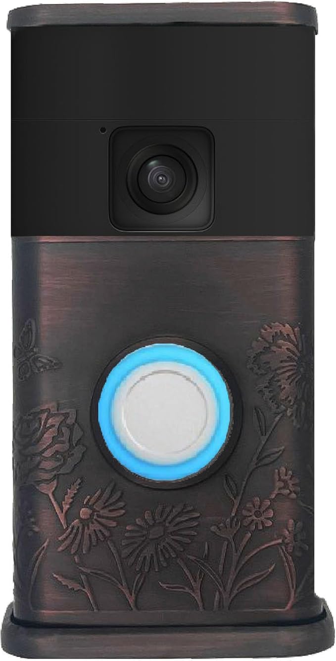 Garden Video Doorbell Cover (Compatible with Ring Battery Doorbell - 2024 Release) (Oiled Bronze)