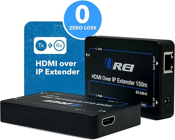 OREI HDMI Extender Over IP- 1080p@60Hz Upto 330Ft with CAT6/7 Cable (Receiver only) (EX-330-K)