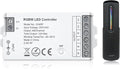 2.4GHz RF RGBW LED Strip Controller Remote Kit, Wireless Remote & Tuya Controller Dimmer with Group Control Adjust Brightness/Color Touch Slide for PWM 5Pin COB LED Strip Light DC5V DC12V DC24V