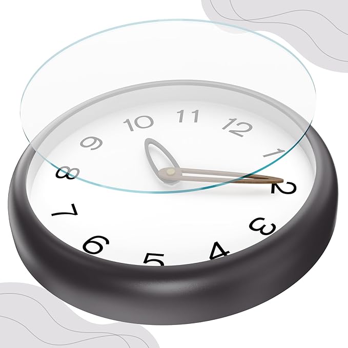 lanktoo Modern Wall Clock,Battery Operated,Tempered Glass,12" Silent Clocks for Living Room,Bedroom,Kitchen,Bathroom - Stylish Home Decor Gift (Space Gray)