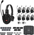 SYNCO XTALK XPro9 Wireless Intercom Headset System 2.4 GHz 1640FT/500M Long Distance Range Full Duplex for 9 Person Communication with Noise Cancellation for Live Show Stage Performance Movie Shoot