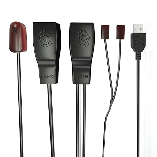 SZBJ IR Repeater,IR Remote Control Extender,Infrared Repeater System,Apply to Cat6/Cat5e/Cat7 Ethernet Cable Connection(Dual Head ir emitter)