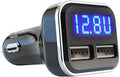 Alivation 3IN1 Digital Volt Gauge with USB Car Charger, 24W Cigarette Lighter Voltage Display Volt Meter Car Battery Monitor with LED Voltage & Amps Display, Dual USB for iPhone X 8 7 6S 6 Plus, 5 SE