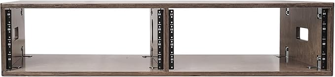 Sound Town DIY 2 x 4U Studio Rack with Baltic Birch Plywood, Weathered Brown for Recording Room, Home Studio (SDRK-D4B)