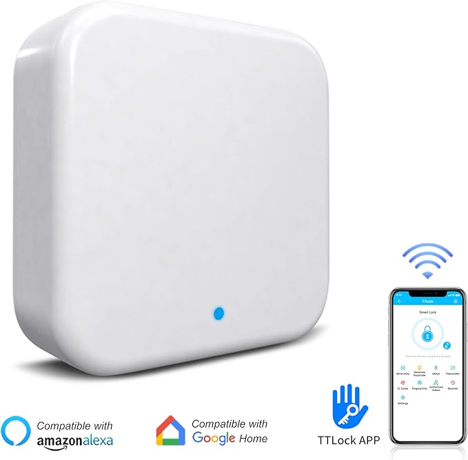 G2 Wifi Gateway Smart Lock for Voice Control, Wi-fi Bridge to TTLock App for Remote Control