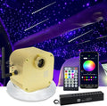AMKI16W Bluetooth Twinkle Fiber Optic Star Ceiling Lights Lamp Kit, LED RGBW Engine Driver APP/Remote Control (430pcs(0.03in+0.04in+0.06in)9.8ft+Meteor)