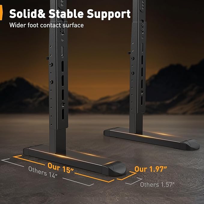 Perlegear Universal TV Stand Legs for Most 37–86 Inch TVs up to 132 lbs, Height Adjustable TV Legs Replacement Suitable for Soundbar, Table Top Stand Base Max VESA 800 x 500mm, PGTVS20