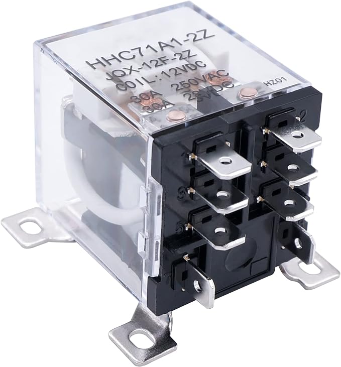 TWTADE/JQX-12F-2Z AC 110V Coil Voltage 30A DPDT 2NO+2NC General Purpose High Power Relay 8 Pin