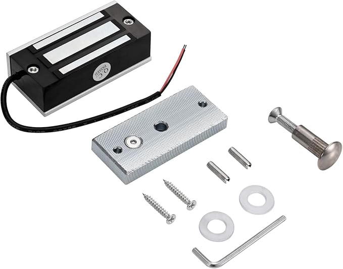 Electric Magnetic Lock 60KG 130LBS Holding Force Electromagnet Lock 12V Fail Safe NC Mode Single Door for Access Control System