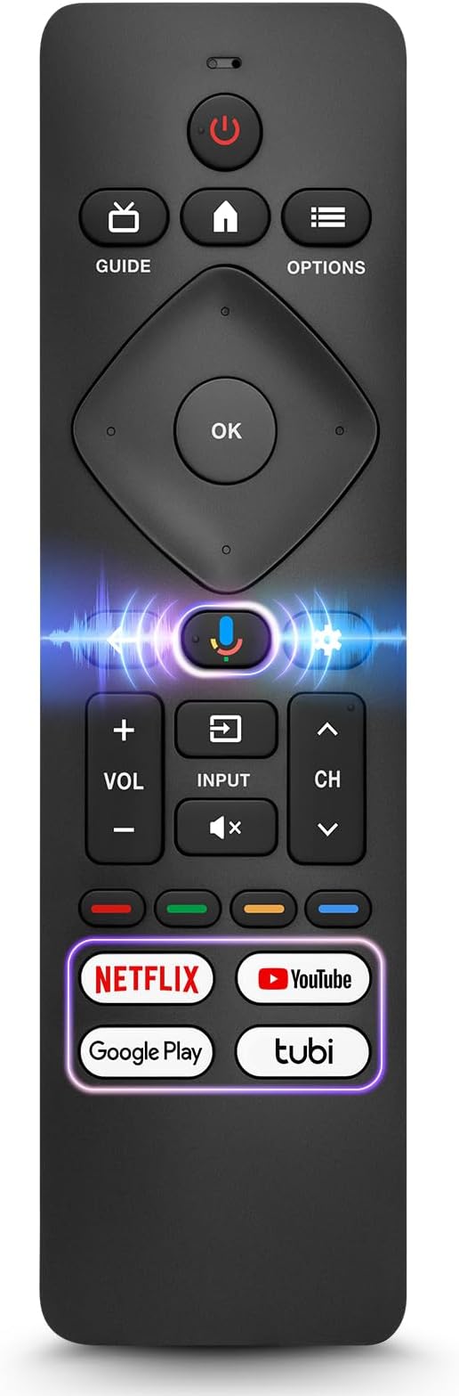 Voice Remote Control for Philips-TV-Remote-Replacement,for Philips Google Smart TVs URMT26CND002