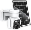4G LTE Cellular Security Camera Wireless Outdoor，No Wifi Solar Powered Outside Camera , 2K Color Night Vision, PIR Motion Sensor, 360° Live View, 2-Way Audio, SIM Card $ SD Card Included, Free Trial