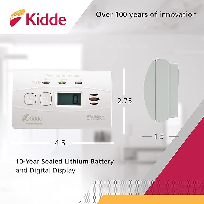 Kidde Smoke & Carbon Monoxide Detectors with 10-Year Battery
