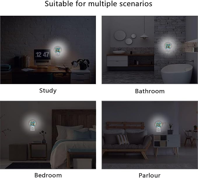 Pigsaly Led Night Light Cute Capybara Lemon Night Light Plug in Wall Lamp Smart Dusk to Dawn Sensor Nightlight Led Lamp Energy Saving Lights Gift for Kids Room Bedroom Bathroom Hallway