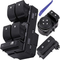 Obaee Power Window Control Switch Button & Front Driver Side Door Lock & Mirror Switch Compatible with Chevrolet Silverado/GMC Sierra 1500 2500 HD 3500 HD 2007-2013