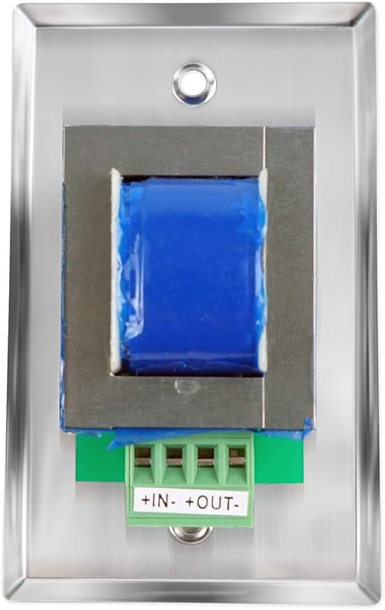 Rockville VOL70100 100W Wall Volume Controller 70V/100V, Stainless Steel Frame, Precise 12-Step Control, Easy Euro-Block Install, for Commercial Audio Systems