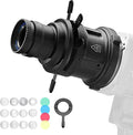 Alluneitter S-80 Bowens Mount Optical Conical Snoot Spotlight Kit. Adjustable Focus 38°Lens, Lighting Shape Changeable; for Photography, Studio Video, Compatible with Various LED Lights and Strobes