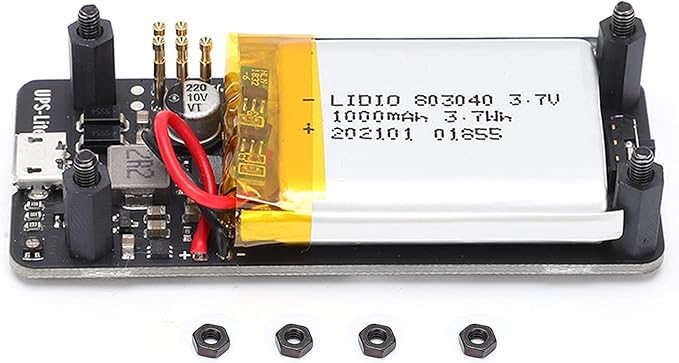 HaloVerde Uninterruptible Power Supply Pi Zero Module with a Built in 1000mAh Battery, a Complete Pi Zero UPS Charger Accessory and Power Board with 400mA Input