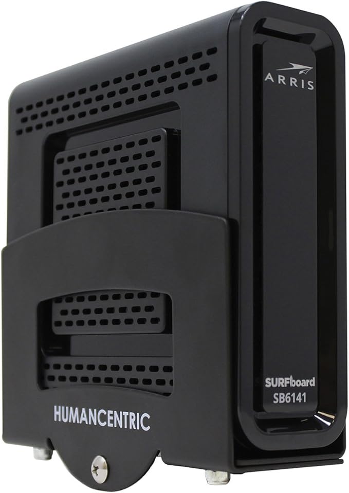 HumanCentric Cable Box and Modem Mount, Adjustable Wall Mount for Small and Wide Devices, Cable Boxes, Modems, DVD Players, Streaming Media Devices, Mount on The Wall Behind TV, Hardware Included